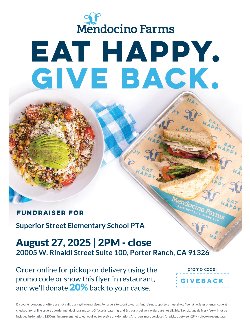 Mendocino Farms flyer